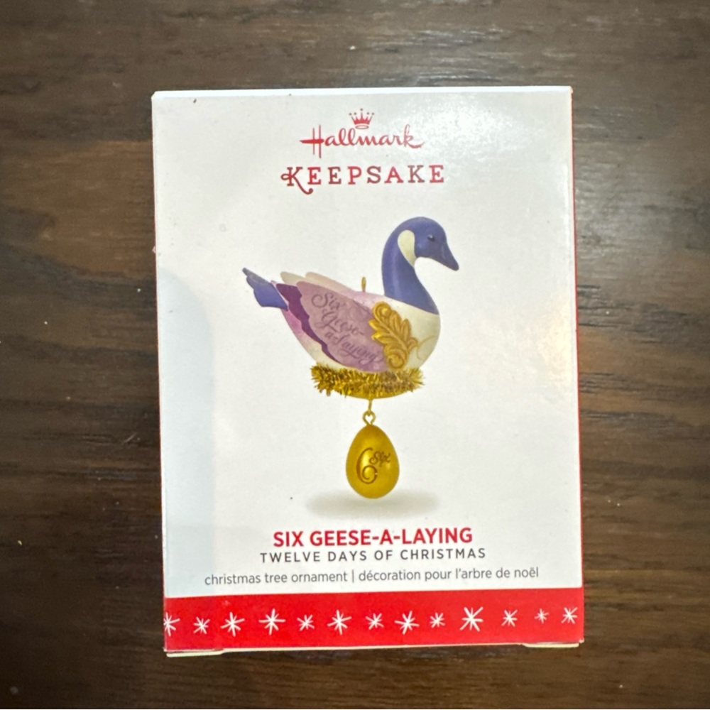 2016 Hallmark Keepsake Six Geese-A-Laying Twelve Days of Christmas Ornament